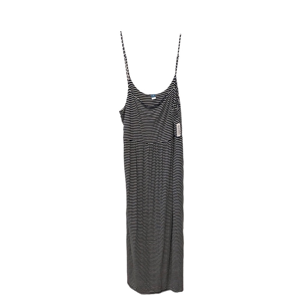 Old Navy Summer Dress. Navy & White Stripes. Spaghetti Straps. XL Tall. Mid NWT